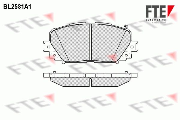 FTE Комплект тормозных колодок, дисковый тормоз BL2581A1