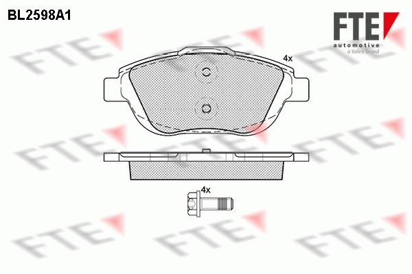 FTE Комплект тормозных колодок, дисковый тормоз BL2598A1