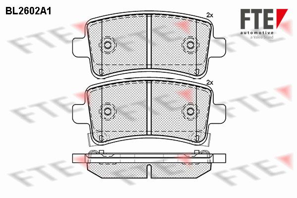 FTE Комплект тормозных колодок, дисковый тормоз BL2602A1