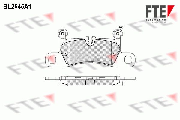 FTE Комплект тормозных колодок, дисковый тормоз BL2645A1