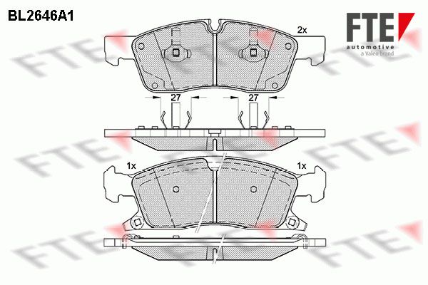 FTE Комплект тормозных колодок, дисковый тормоз BL2646A1