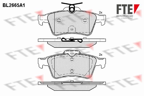 FTE Комплект тормозных колодок, дисковый тормоз BL2665A1
