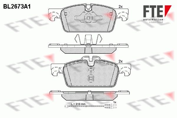 FTE Комплект тормозных колодок, дисковый тормоз BL2673A1