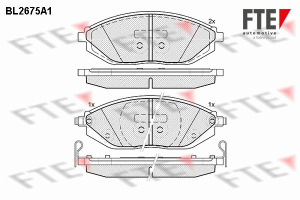 FTE Комплект тормозных колодок, дисковый тормоз BL2675A1