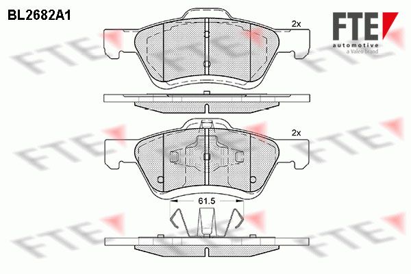 FTE Комплект тормозных колодок, дисковый тормоз BL2682A1