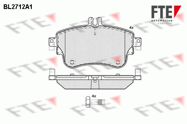 FTE Комплект тормозных колодок, дисковый тормоз BL2712A1