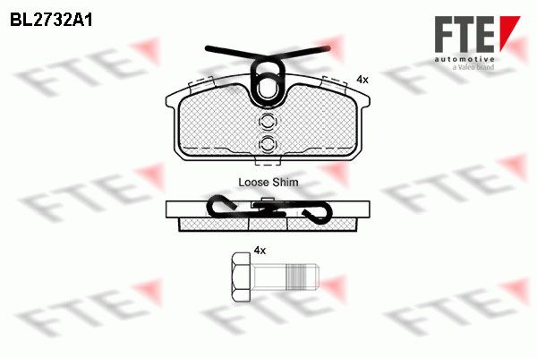 FTE Комплект тормозных колодок, дисковый тормоз BL2732A1