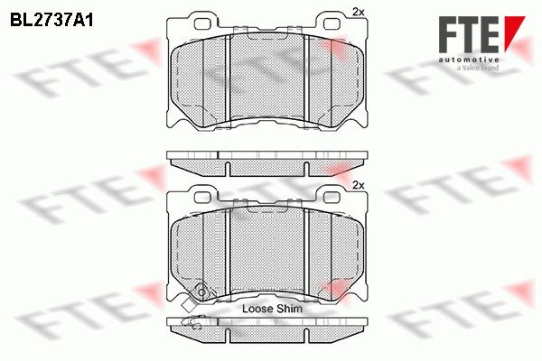 FTE Комплект тормозных колодок, дисковый тормоз BL2737A1