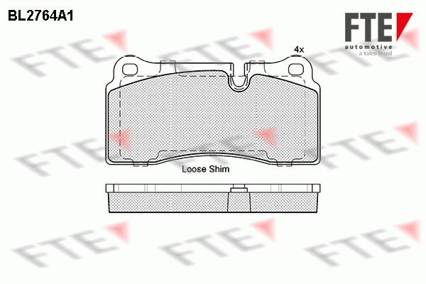 FTE Комплект тормозных колодок, дисковый тормоз BL2764A1