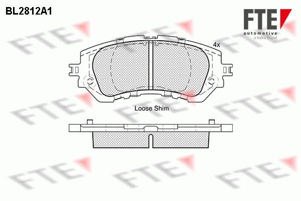 FTE Комплект тормозных колодок, дисковый тормоз BL2812A1