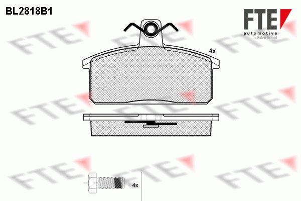 FTE Комплект тормозных колодок, дисковый тормоз BL2818B1