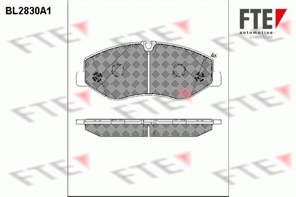 FTE Комплект тормозных колодок, дисковый тормоз BL2830A1