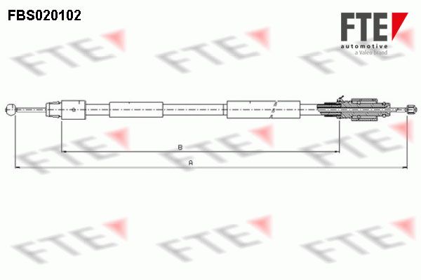 FTE Тросик, cтояночный тормоз FBS020102