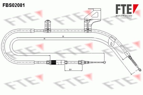 FTE Тросик, cтояночный тормоз FBS02081