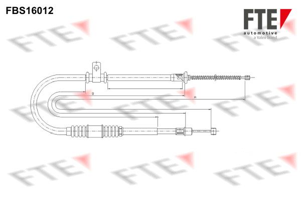 FTE Тросик, cтояночный тормоз FBS16012