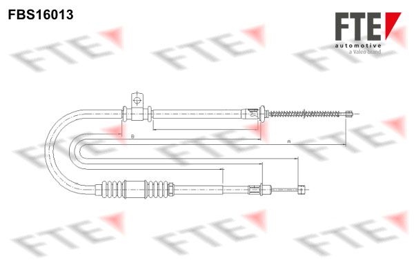 FTE Тросик, cтояночный тормоз FBS16013