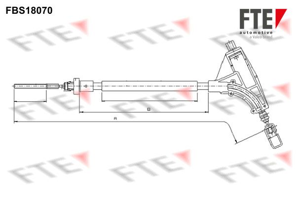 FTE Тросик, cтояночный тормоз FBS18070