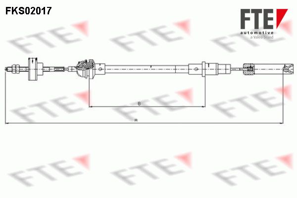 FTE Трос, управление сцеплением FKS02017