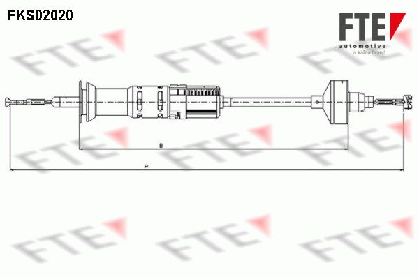 FTE Трос, управление сцеплением FKS02020