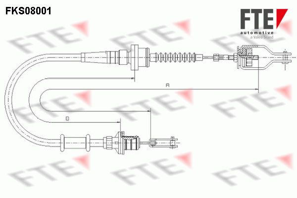 FTE Трос, управление сцеплением FKS08001