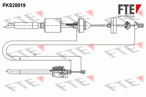 FTE Трос, управление сцеплением FKS20019