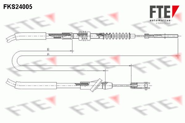 FTE Трос, управление сцеплением FKS24005