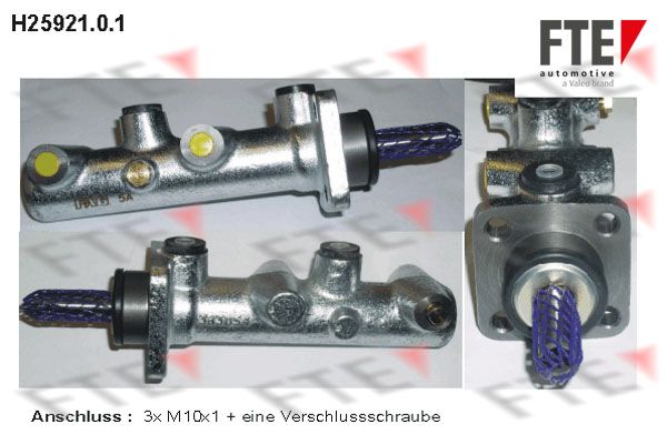 FTE pagrindinis cilindras, stabdžiai H25921.0.1