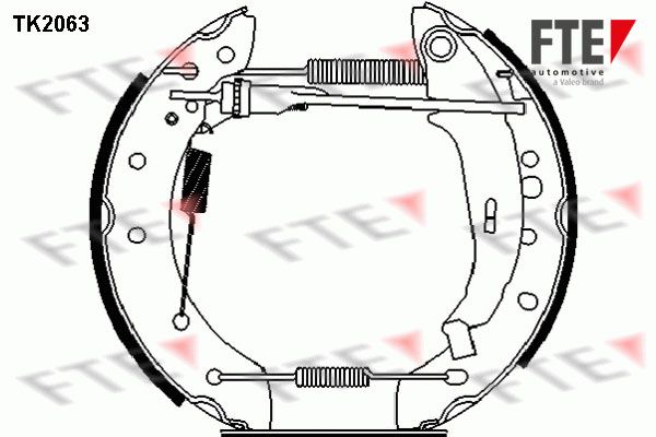 FTE stabdžių trinkelių komplektas TK2063