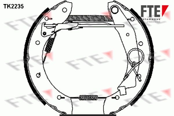 FTE stabdžių trinkelių komplektas TK2235