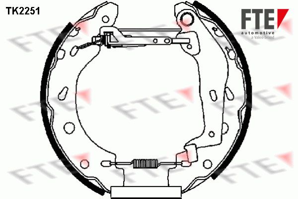 FTE stabdžių trinkelių komplektas TK2251