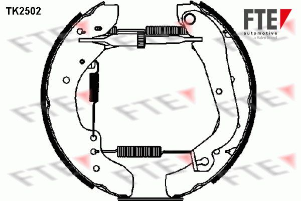 FTE Комплект тормозных колодок TK2502
