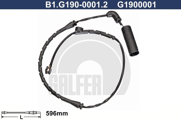 GALFER įspėjimo kontaktas, stabdžių trinkelių susidėvėjim B1.G190-0001.2