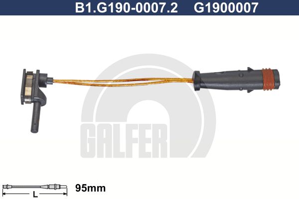 GALFER įspėjimo kontaktas, stabdžių trinkelių susidėvėjim B1.G190-0007.2