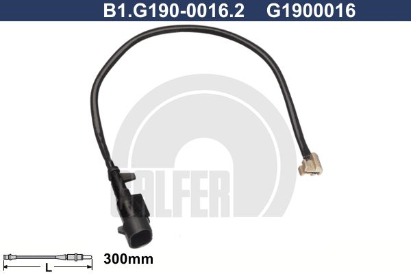 GALFER įspėjimo kontaktas, stabdžių trinkelių susidėvėjim B1.G190-0016.2