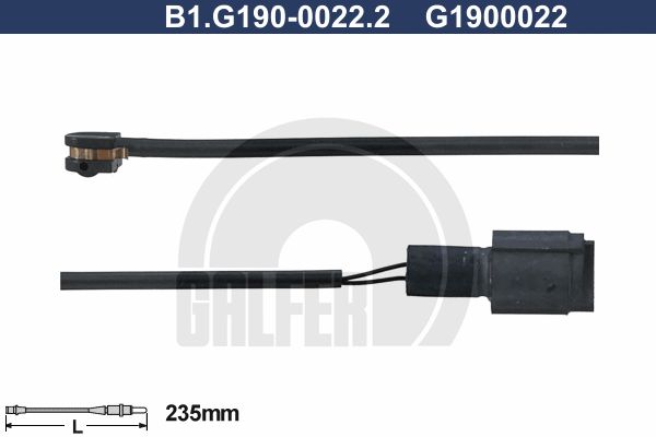 GALFER įspėjimo kontaktas, stabdžių trinkelių susidėvėjim B1.G190-0022.2