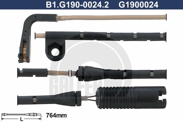 GALFER Сигнализатор, износ тормозных колодок B1.G190-0024.2
