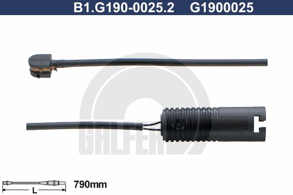 GALFER įspėjimo kontaktas, stabdžių trinkelių susidėvėjim B1.G190-0025.2