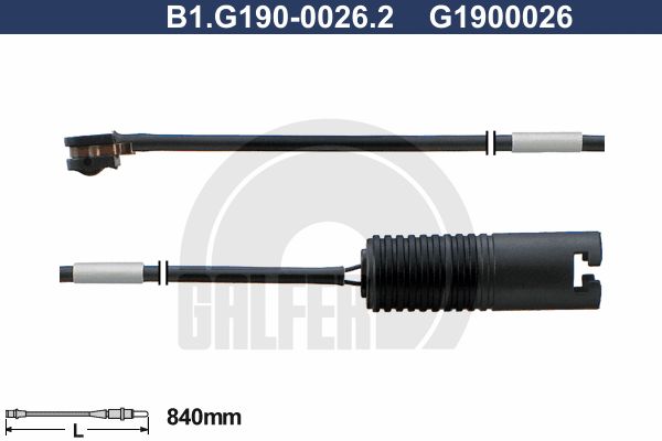GALFER įspėjimo kontaktas, stabdžių trinkelių susidėvėjim B1.G190-0026.2
