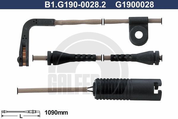GALFER Сигнализатор, износ тормозных колодок B1.G190-0028.2