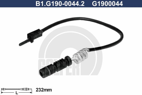 GALFER įspėjimo kontaktas, stabdžių trinkelių susidėvėjim B1.G190-0044.2