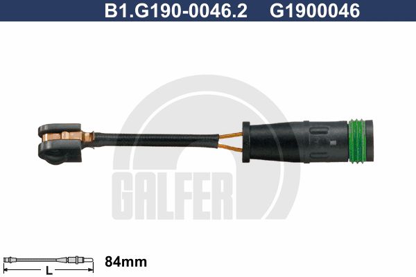 GALFER įspėjimo kontaktas, stabdžių trinkelių susidėvėjim B1.G190-0046.2
