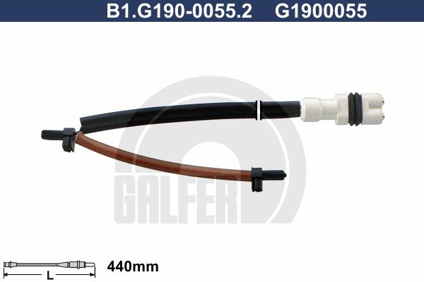 GALFER įspėjimo kontaktas, stabdžių trinkelių susidėvėjim B1.G190-0055.2