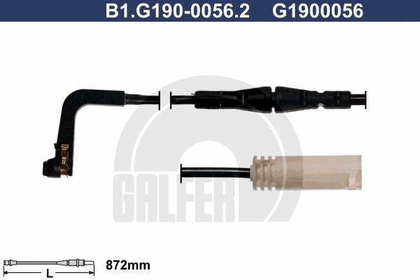 GALFER įspėjimo kontaktas, stabdžių trinkelių susidėvėjim B1.G190-0056.2