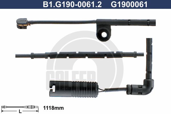 GALFER įspėjimo kontaktas, stabdžių trinkelių susidėvėjim B1.G190-0061.2