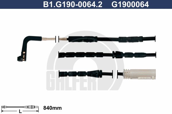 GALFER įspėjimo kontaktas, stabdžių trinkelių susidėvėjim B1.G190-0064.2