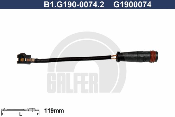GALFER įspėjimo kontaktas, stabdžių trinkelių susidėvėjim B1.G190-0074.2