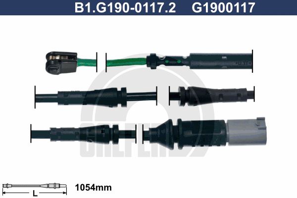 GALFER įspėjimo kontaktas, stabdžių trinkelių susidėvėjim B1.G190-0117.2