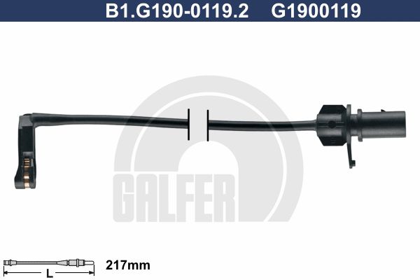 GALFER įspėjimo kontaktas, stabdžių trinkelių susidėvėjim B1.G190-0119.2