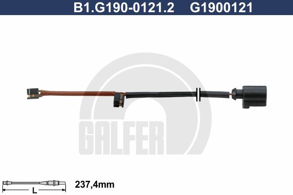 GALFER Сигнализатор, износ тормозных колодок B1.G190-0121.2