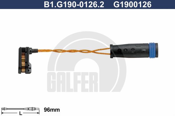 GALFER įspėjimo kontaktas, stabdžių trinkelių susidėvėjim B1.G190-0126.2